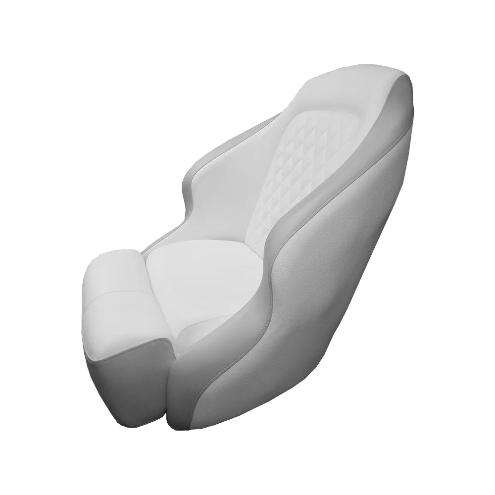TACO Marine Anclote Bucket Seat, Integrated Seat Suspension, Adjustable Bolster, 5.25 in 4-Hole Pedestal Mount