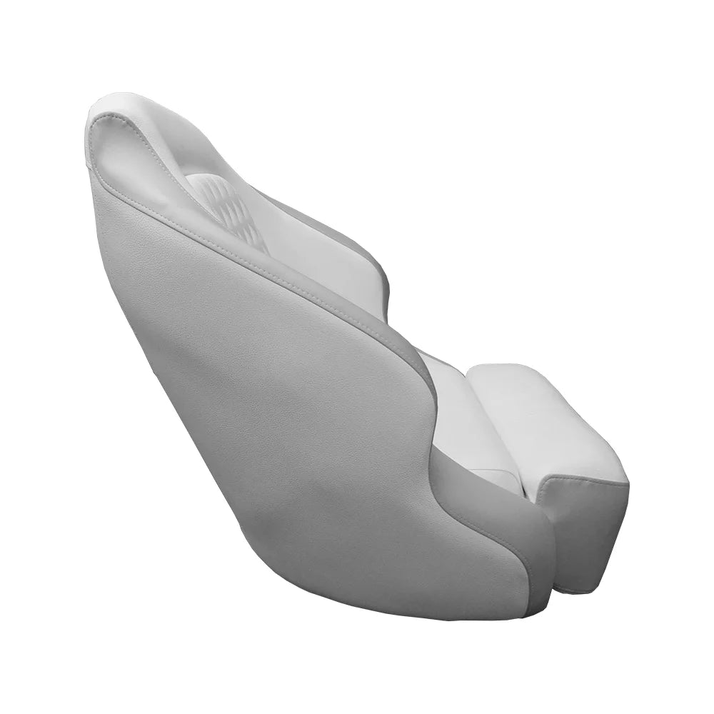 TACO Marine Anclote Bucket Seat, Integrated Seat Suspension, Adjustable Bolster, 5.25 in 4-Hole Pedestal Mount