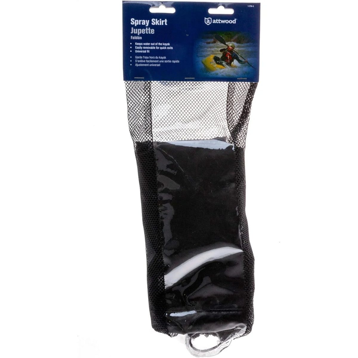 Attwood Marine Universal Fit Kayak Cockpit Cover and Spray Skirt, Fits up to 40 in x 22 in, 210 Denier Nylon