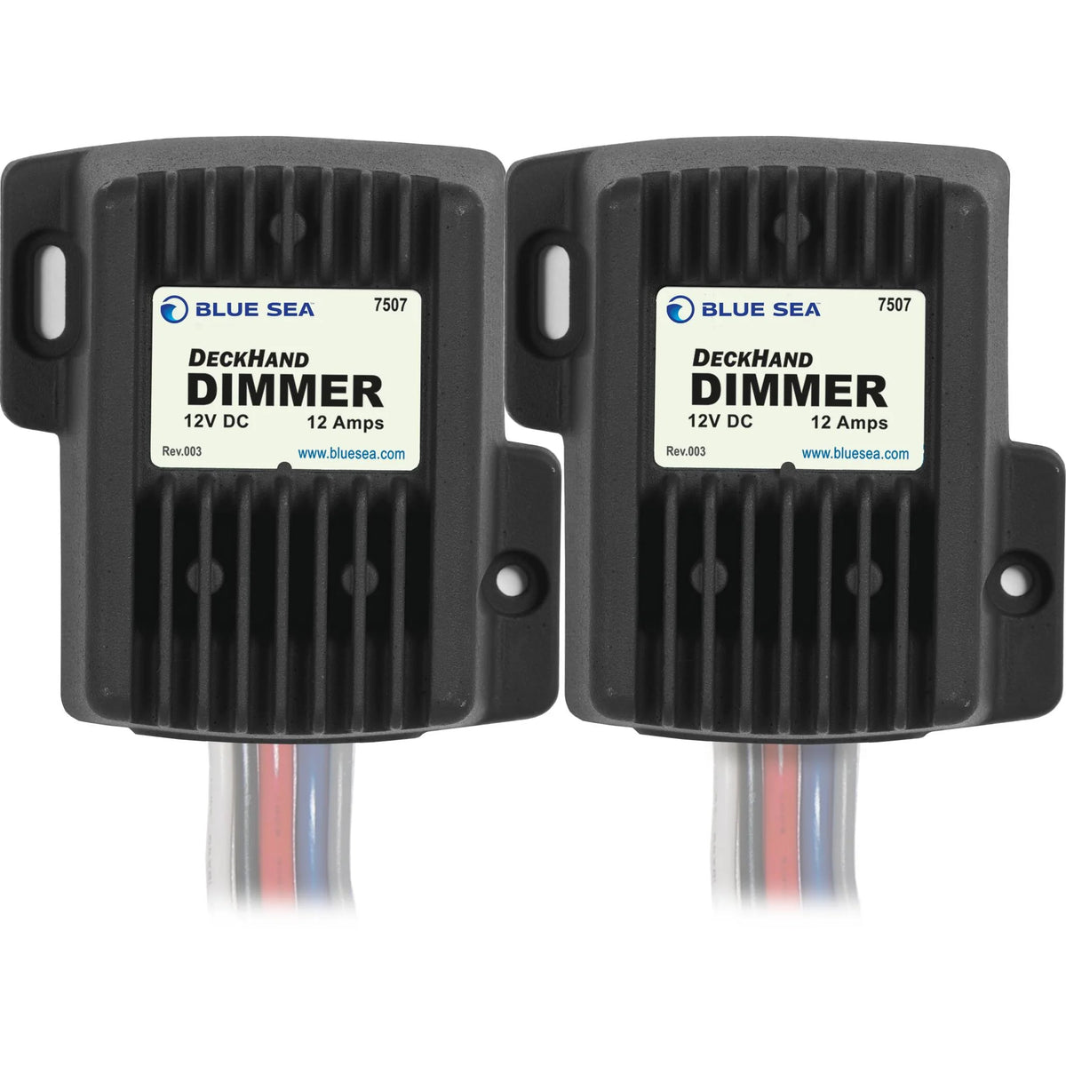 Blue Sea Systems DeckHand Dimmer, For Non-Regulated LED, Incandescent and Halogen Lights, 0-100% Voltage Control, Momentary Switch, Last Setting Memory