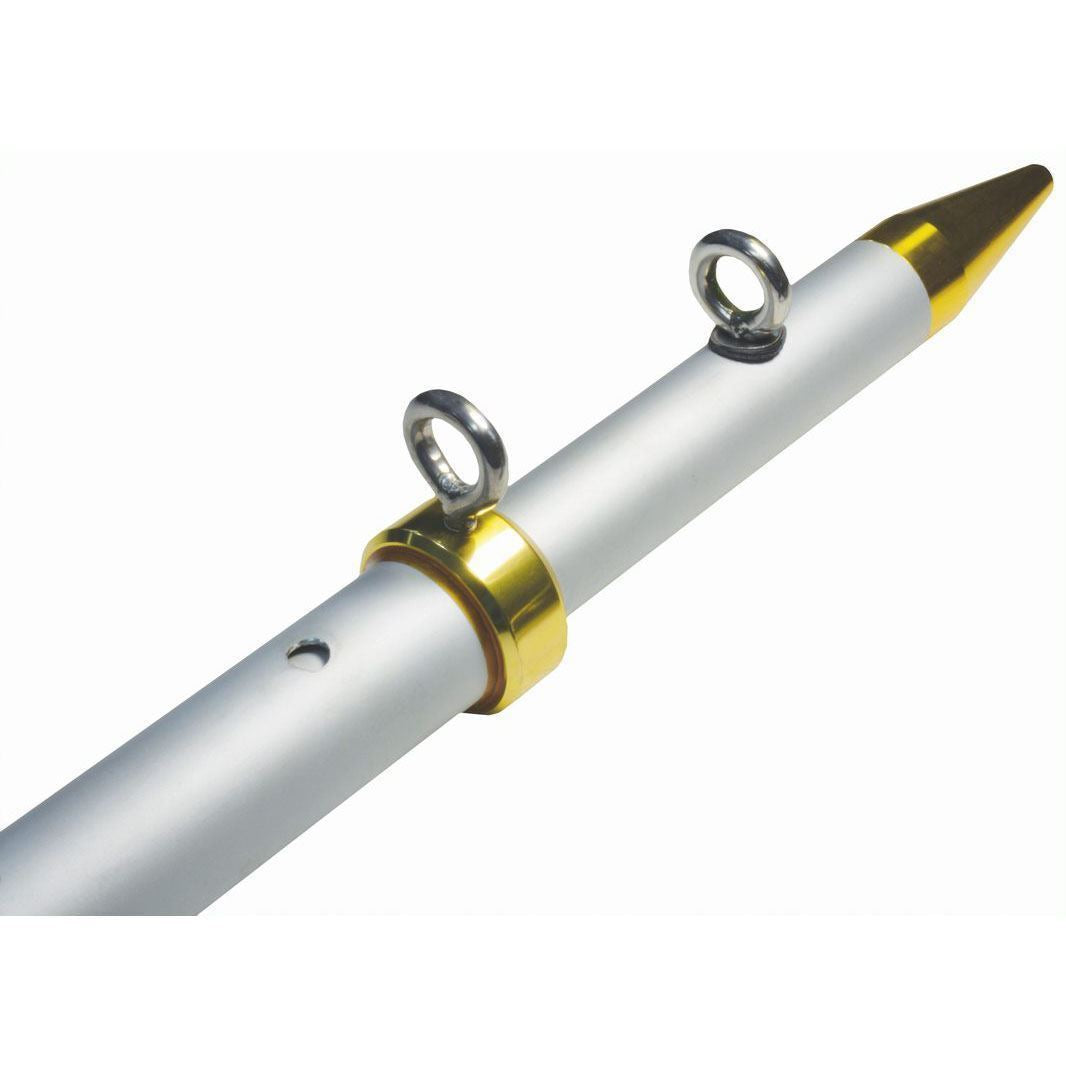 TACO Marine OC Series Center Rigger Pole, For 1-1/8 in Mounts, Telescoping, Anodized Aluminum