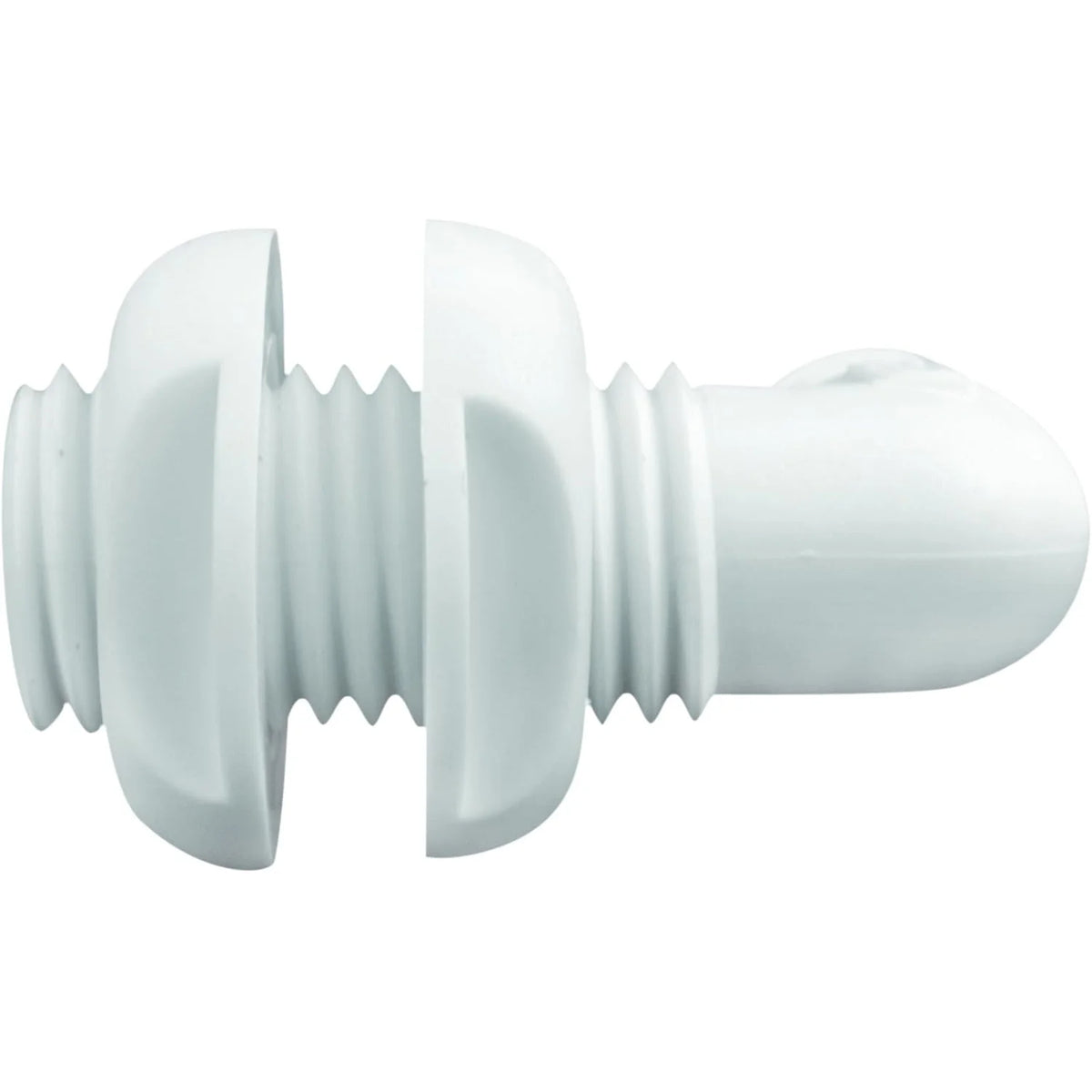 Attwood Marine 90 Degree Thru-Hull Connector, White Polypropylene, Above-Waterline