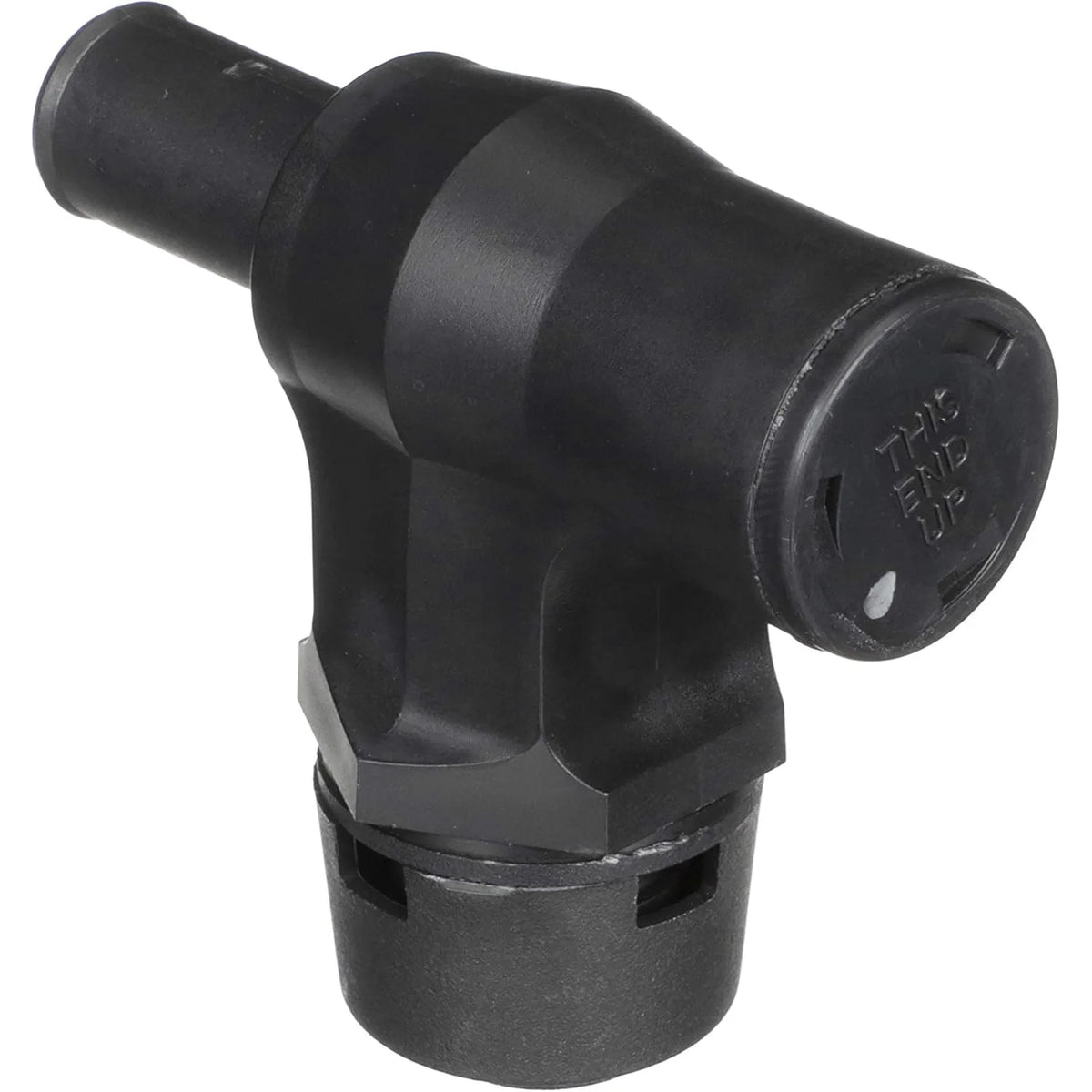 Attwood Marine 90-Degree P-Trap Fuel Tank Vent, 5/8 in ID Hose, 3/4 in Install Hole, 9/16 in Max Hull Thickness, ABYC