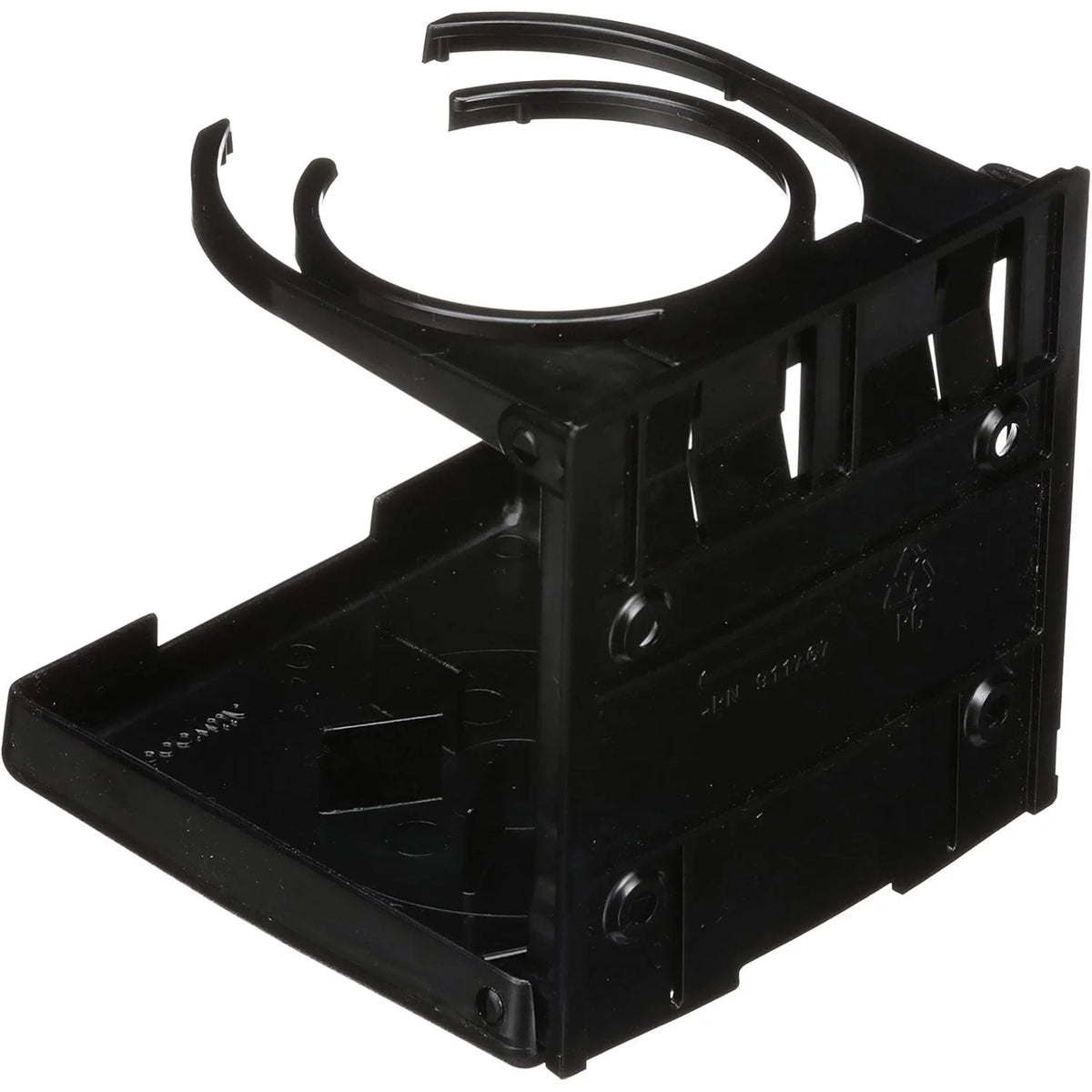 Attwood Marine Fold-Up Drink Holder, Dual Ring, Polycarbonate, 7/8 in Closed Depth