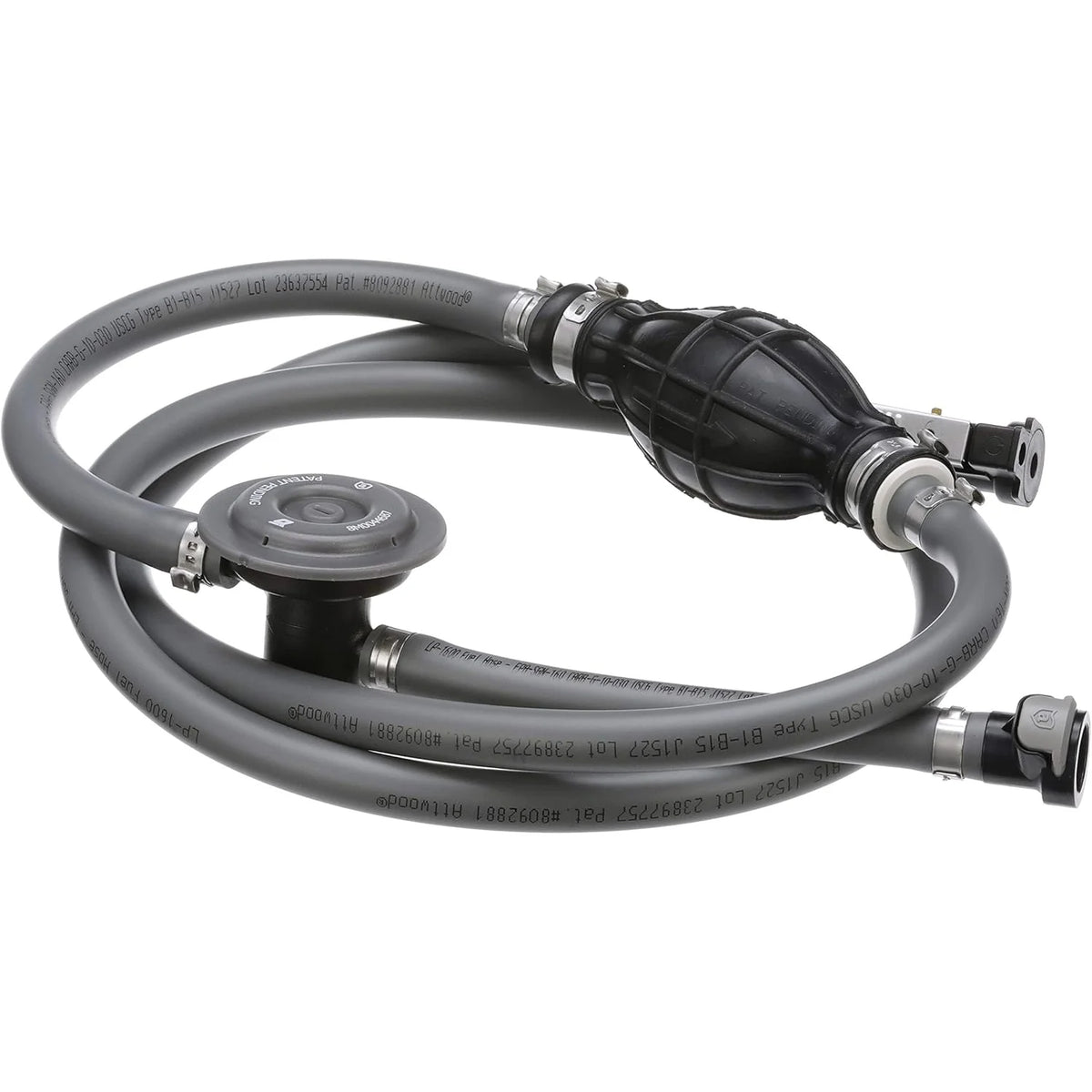 Attwood Marine Mercury Fuel Line Kit, 3/8 in x 6 ft, Universal Sprayless Connector