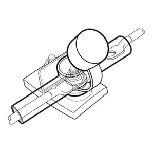 Blue Sea Systems CableCap Dual Entry PowerPost Cable Insulator, Up to 2/0 AWG, 0.7 in Cable Entry