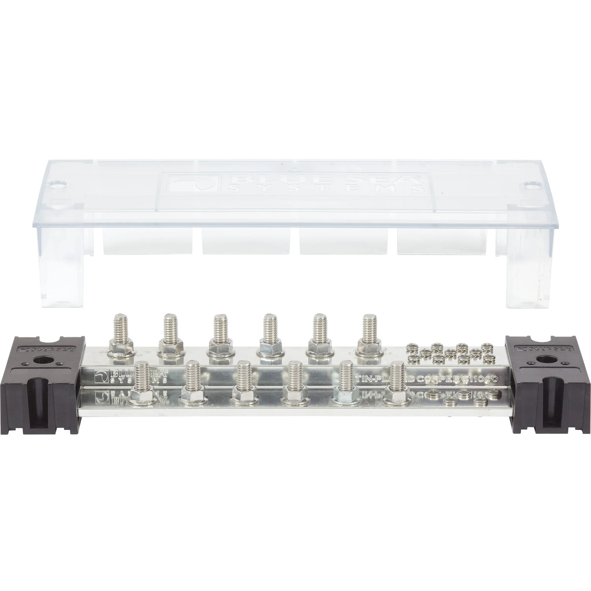 Blue Sea Systems PowerBar 1000 Busbar, 1000A, 150V, Tin-Plated Copper, Snap-On Insulating Cover