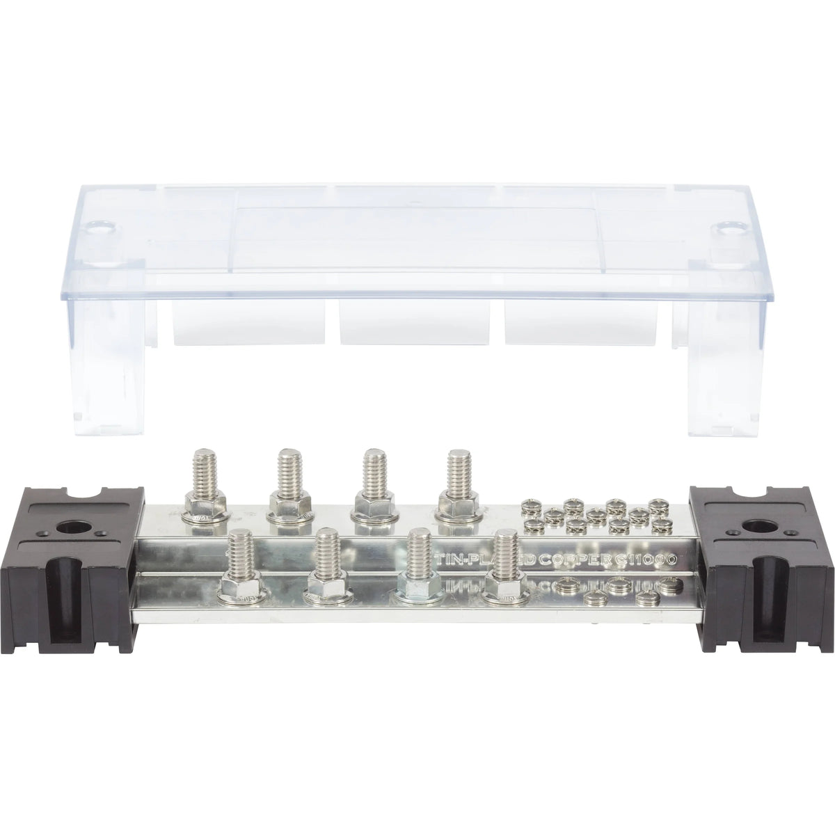 Blue Sea Systems PowerBar 1000 Busbar, 1000A, 150V, Tin-Plated Copper, Snap-On Insulating Cover