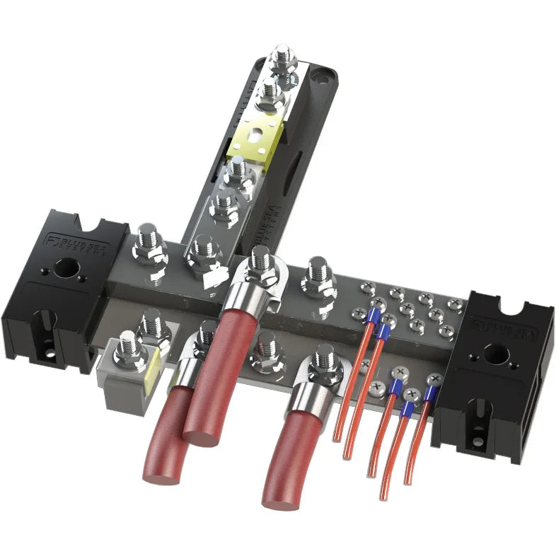 Blue Sea Systems PowerBar 1000 Busbar, 1000A, 150V, Tin-Plated Copper, Snap-On Insulating Cover