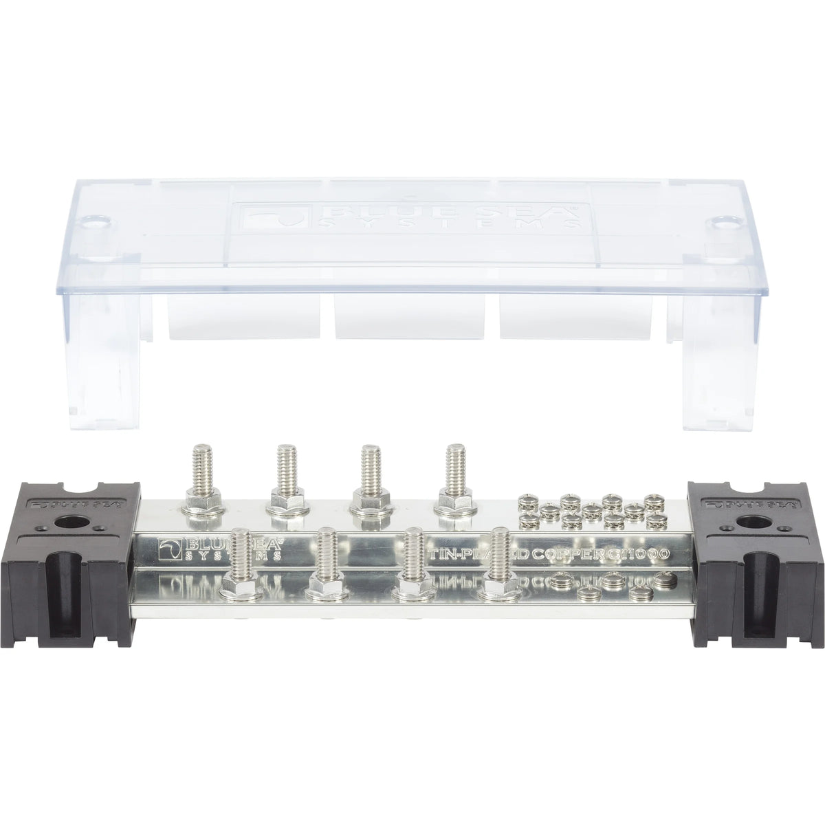 Blue Sea Systems PowerBar 1000 Busbar, 1000A, 150V, Tin-Plated Copper, Snap-On Insulating Cover