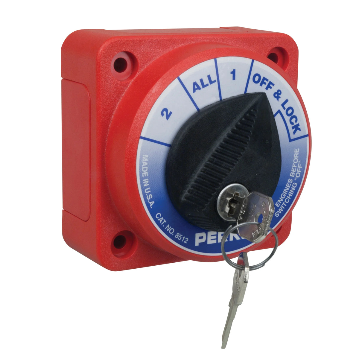 Perko Battery Switch, 6-32V, Ignition Protected, Surface Mount