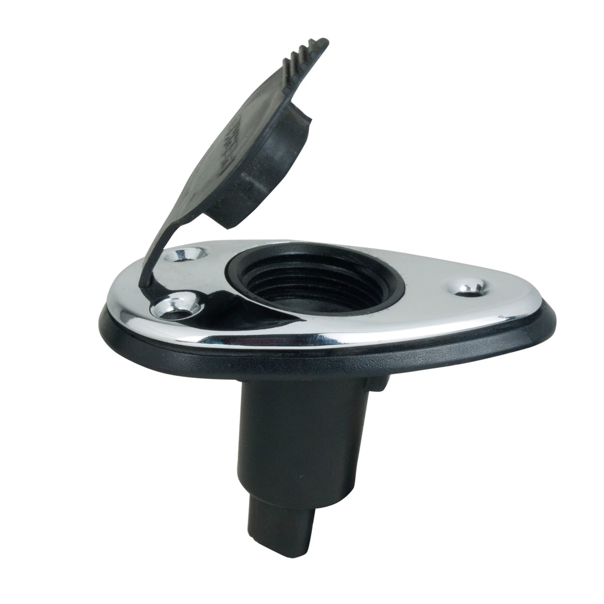 Perko 1048 Threaded Collar Pole Light Base, 2-Pin, 5° Rake, For 3/4 in Poles