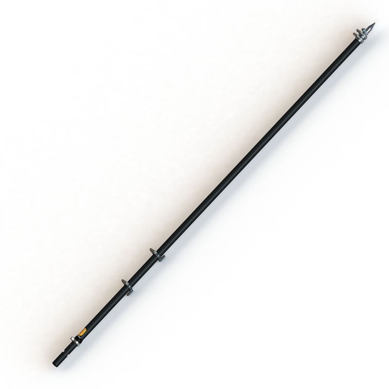 TACO Marine Carbon Fiber Twist & Lock Tele-Outrigger Poles, For GS-500 Mounts, 1-1/2 in, Type 316L SS Rings, 2pk
