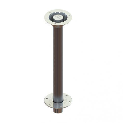 TACO Marine Zwaardvis Table Pedestal Base, For 2-3/8 in (60mm) Column, Aluminum, Brite Anodized