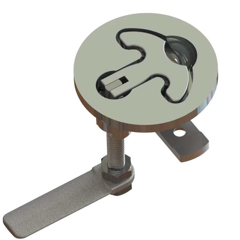 TACO Marine Latch-tite Round Lifting Handle, Cast Type 316 SS, Polished Finish, Anti-Rattle