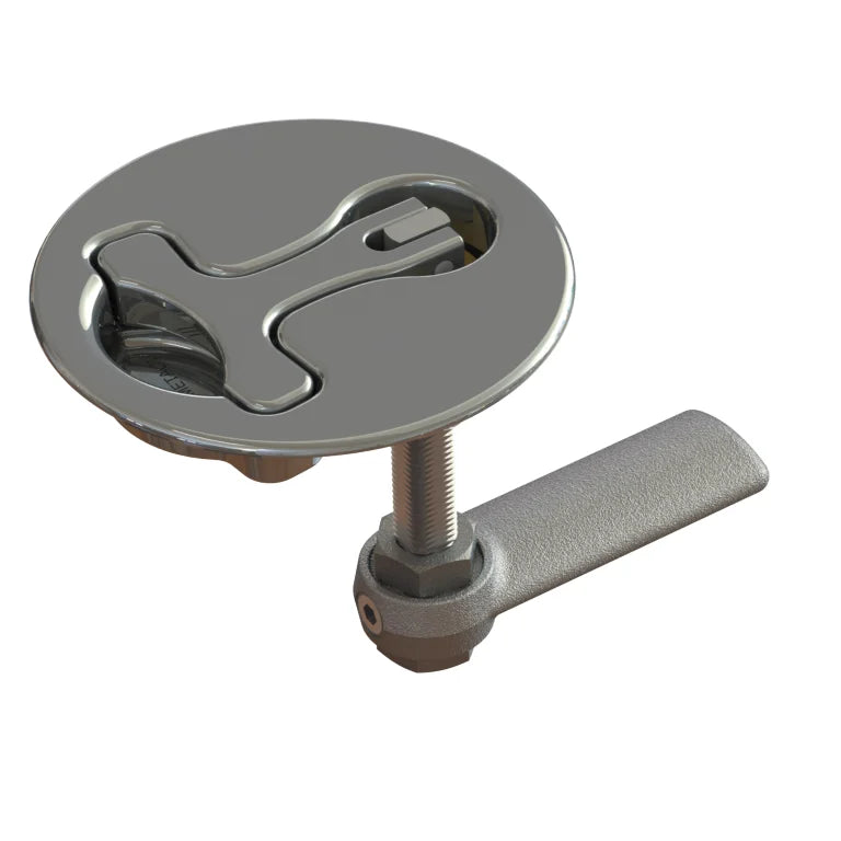 TACO Marine Latch-tite Round Lifting Handle, Cast Type 316 SS, Polished Finish, Anti-Rattle