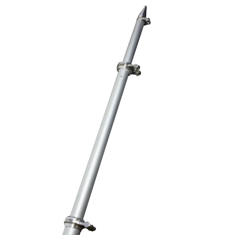 TACO Marine 18 ft Deluxe Aluminum Tele-Outrigger Poles, Pair, For GS-280/2801/380/390/400 Mounts, 1-1/2 in Butt, 360 Degree Swivel Collars
