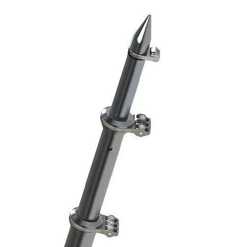 TACO Marine 18 ft Deluxe Aluminum Tele-Outrigger Poles, Pair, For GS-280/2801/380/390/400 Mounts, 1-1/2 in Butt, 360 Degree Swivel Collars