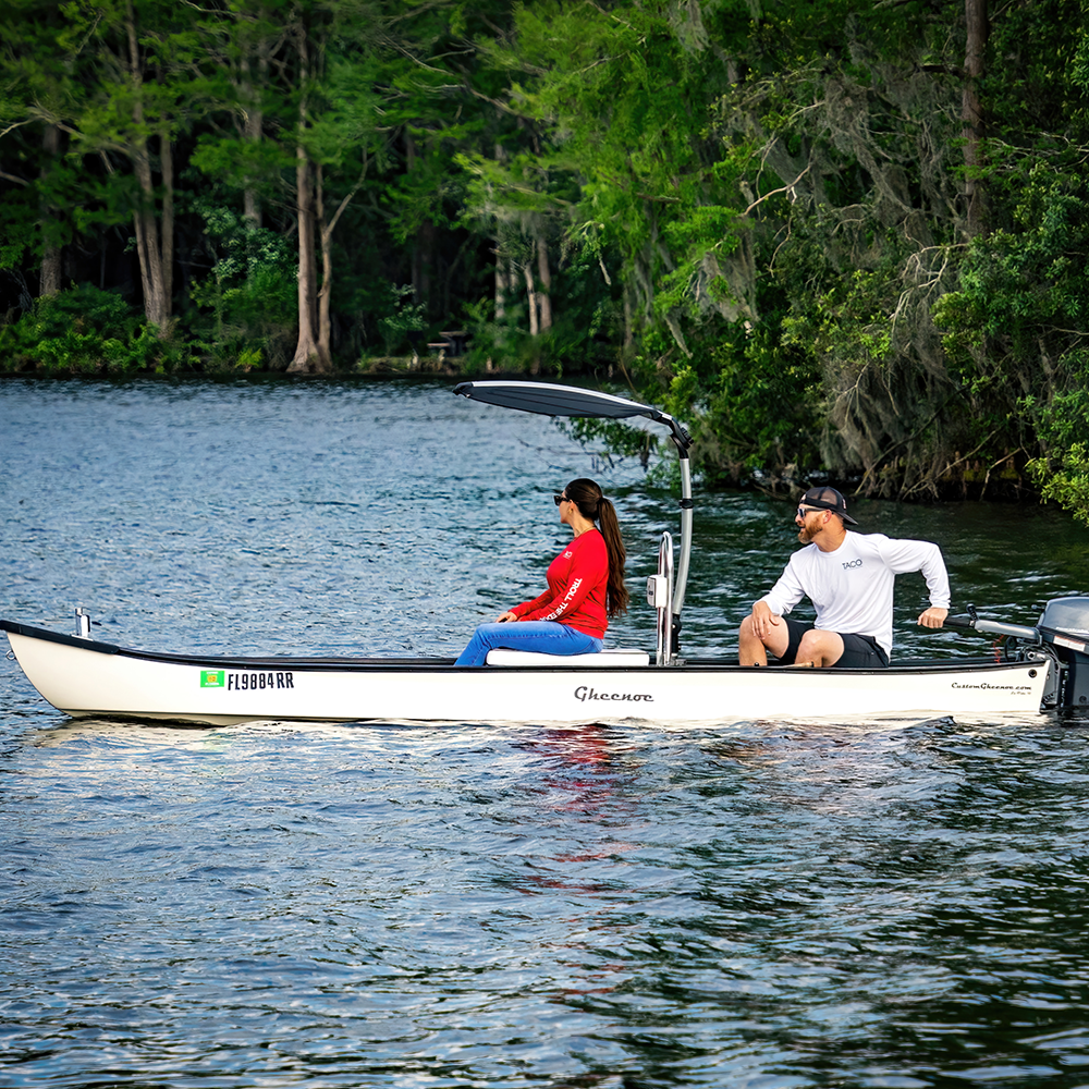 TACO Marine ShadeFin Mini Boat Sun Shade Kit, Kayak Mount, Carry Bag, 60 x 38 in Coverage, 36-52 in Height, WeatherMAX 3D, UPF 50+