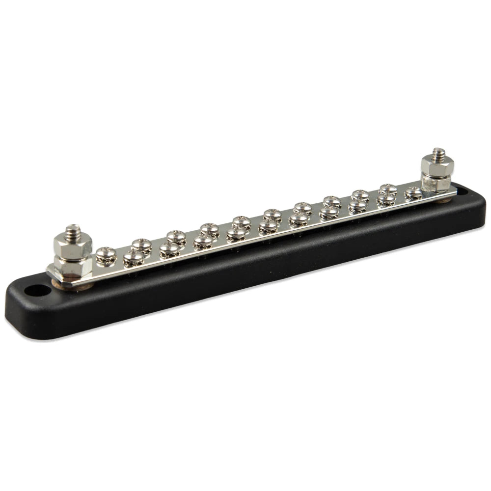 Victron Energy 2P Busbar with Cover, 150A, 70VDC, Tin-Plated Copper Strip