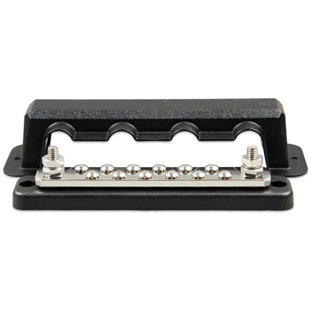 Victron Energy 250A 2P Busbar with Cover, 70VDC, 5/16 in Studs