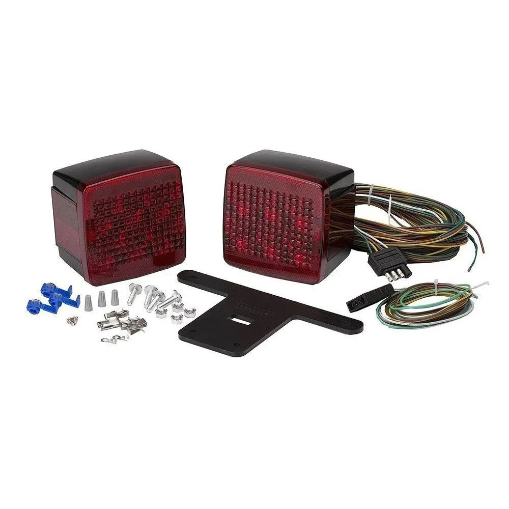 Attwood Marine Submersible Trailer Light Kit, Wiring Harness, License Plate Bracket