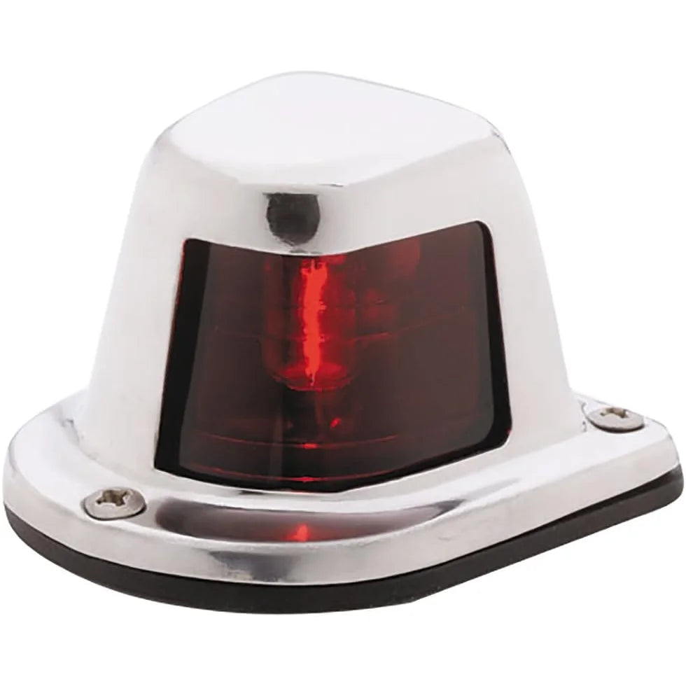 Attwood Marine 66000 Series Deck Mount Sidelight, 12V, 1-Mile, 304 Stainless Steel Housing