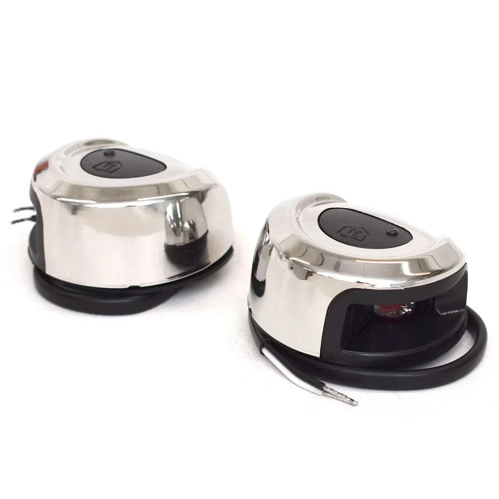 Attwood Marine LightArmor LED Navigation Sidelights, 2NM, IP67, Stainless Steel, Deck Mount
