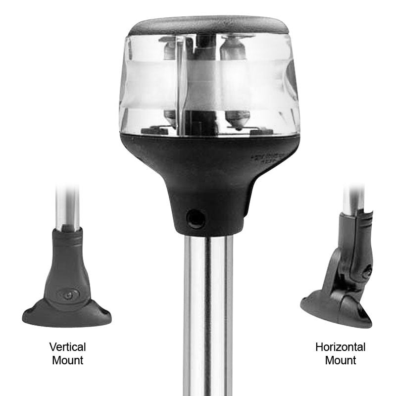 Attwood Marine Fold-Down Incandescent Anchor/Masthead Light, 12V, 3 NM, 360 Degree, Horizontal Mount