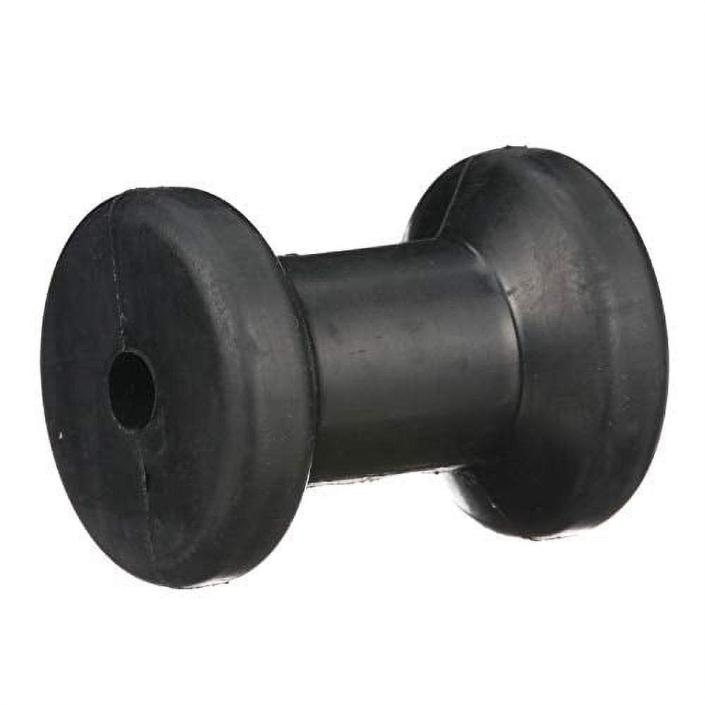 Attwood Marine Light-Duty Rubber Spool/Keel Roller, 5/8 in Shaft, 3 in OD, Nylon Inserts