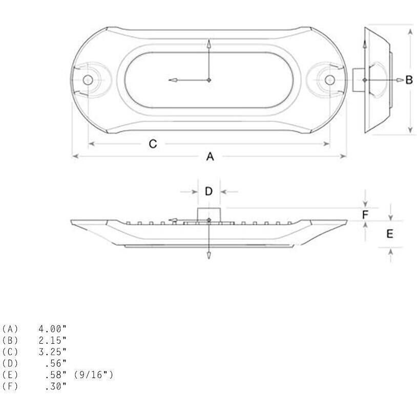 Attwood Marine LightArmor HP Series Underwater LED Light, 4 in, 800 lm, Surface Mount, 3 LED, SS316 Cover