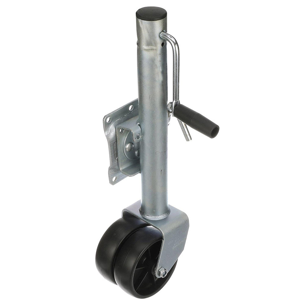 Attwood Marine Fold-Up Trailer Jack, For 3 in x 5 in Tongue, Sidewind Handle, Zinc-Plated Steel