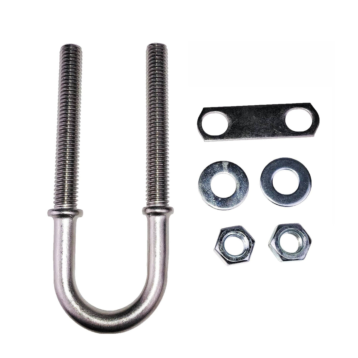 Attwood Marine Bow Eye U-Bolt, Stainless Steel, Plated Nuts and Washers