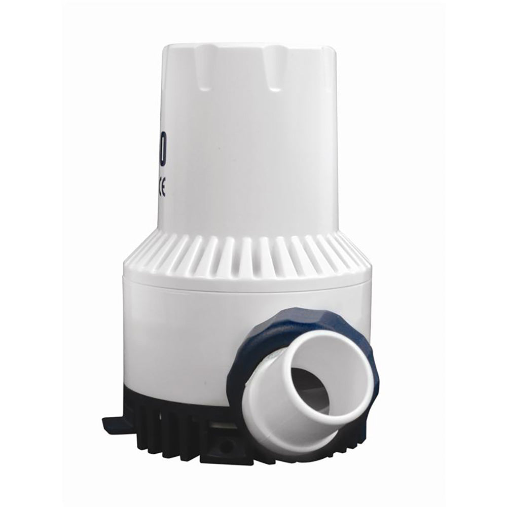 Attwood Marine HD2000 Heavy-Duty Bilge Pump, 2000 GPH, 1-1/8 in Port, Anti-Airlock Nozzle