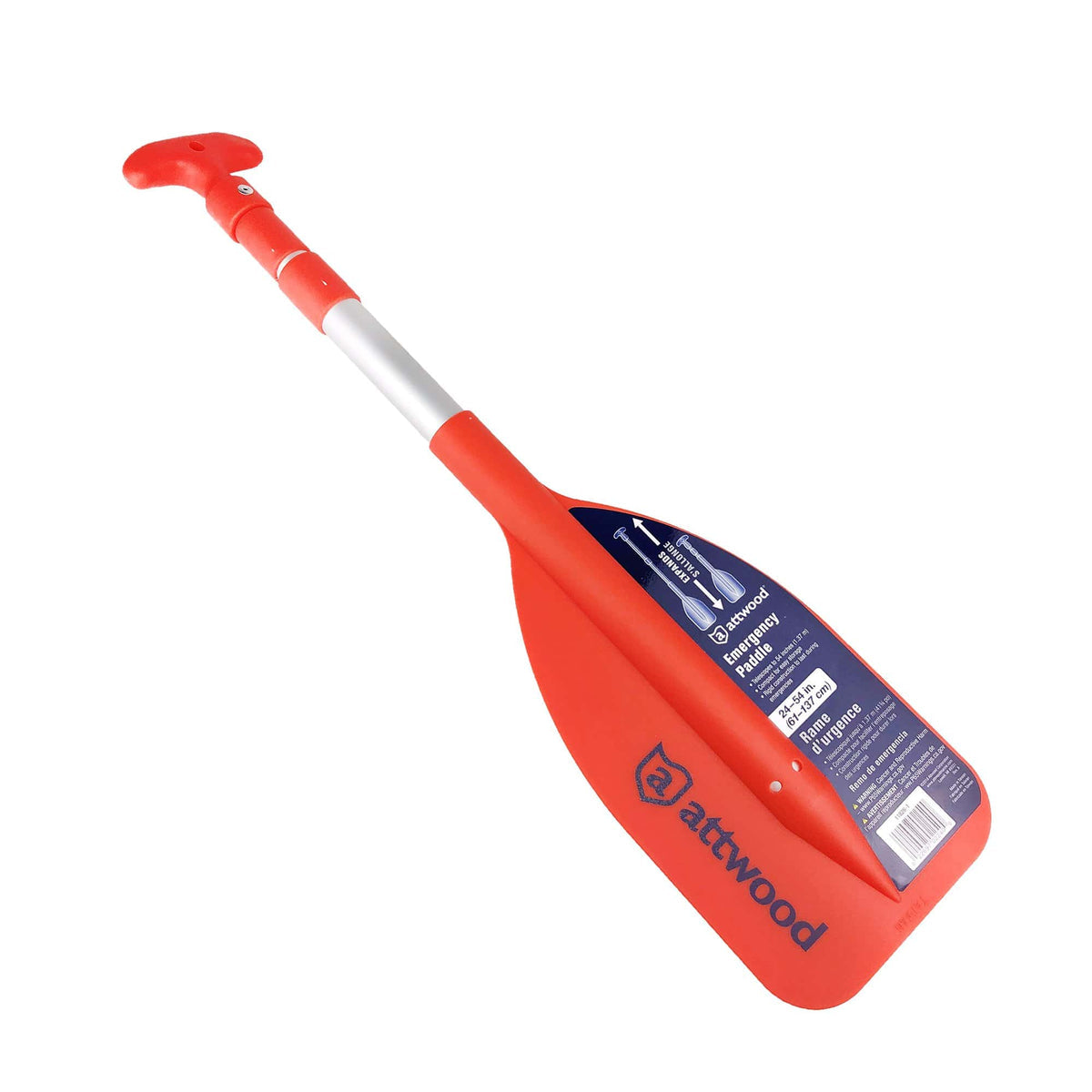 Attwood Marine Telescoping Paddle, High-Impact Plastic Blade, Aluminum Pole