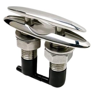 Attwood Marine Neat Cleat Retractable Boat Cleat, SS316, Two-Hole Mount, Drainage Receptacles