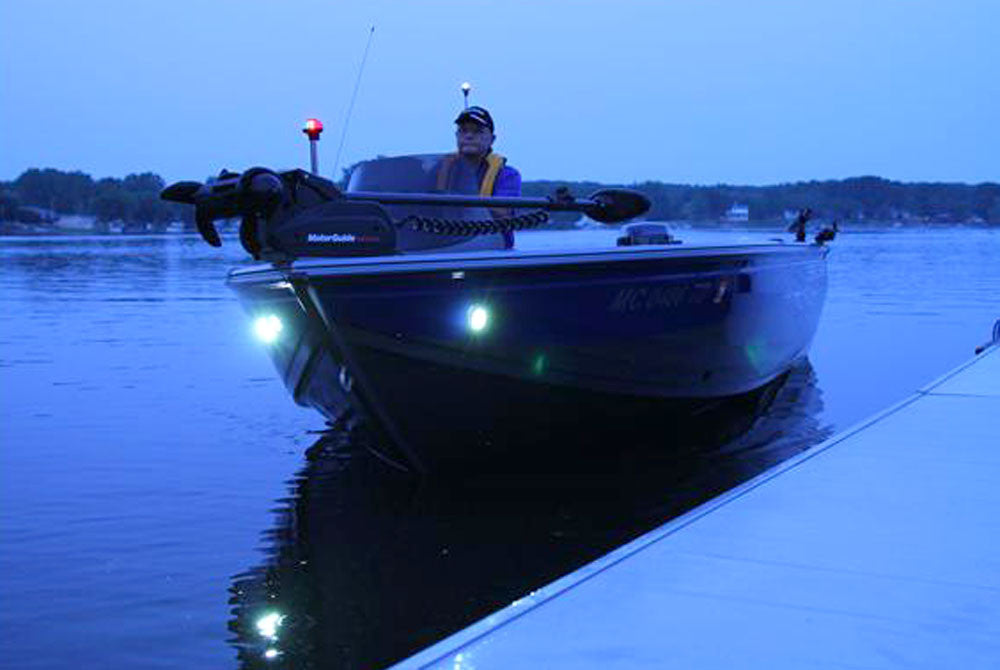 Attwood Marine Surface Mount LED Docking Lights, White Light, 120° Beam, 2pk