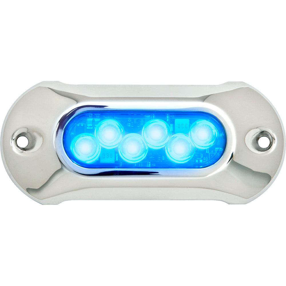 Attwood Marine LightArmor HP Underwater LED Light, 5 in, 6 LED, 12/24V, Surface Mount, 316 Stainless Steel Cover