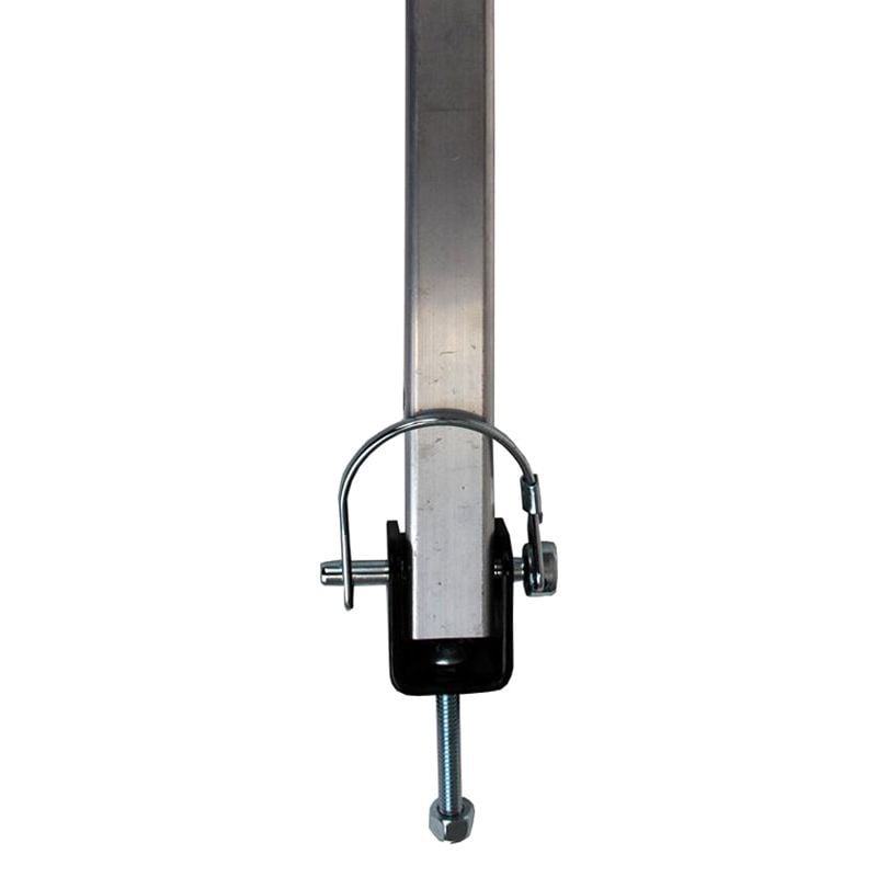 Attwood Marine Heavy-Duty Adjustable Transom Saver, Roller/Bolt-On Mount, Pro-Adjustable Head, Clear Anodized Tube