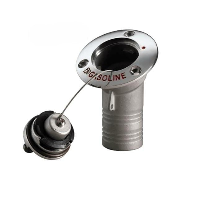 Attwood Marine Low Profile Fuel Deck Fill, For Carbon Canister Systems, Overpressure Relief Valve, Flame Arrestor