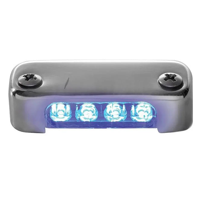 Attwood Marine Micro LED Courtesy Light, 12V DC, 316 Stainless Bezel, Vertical Mount