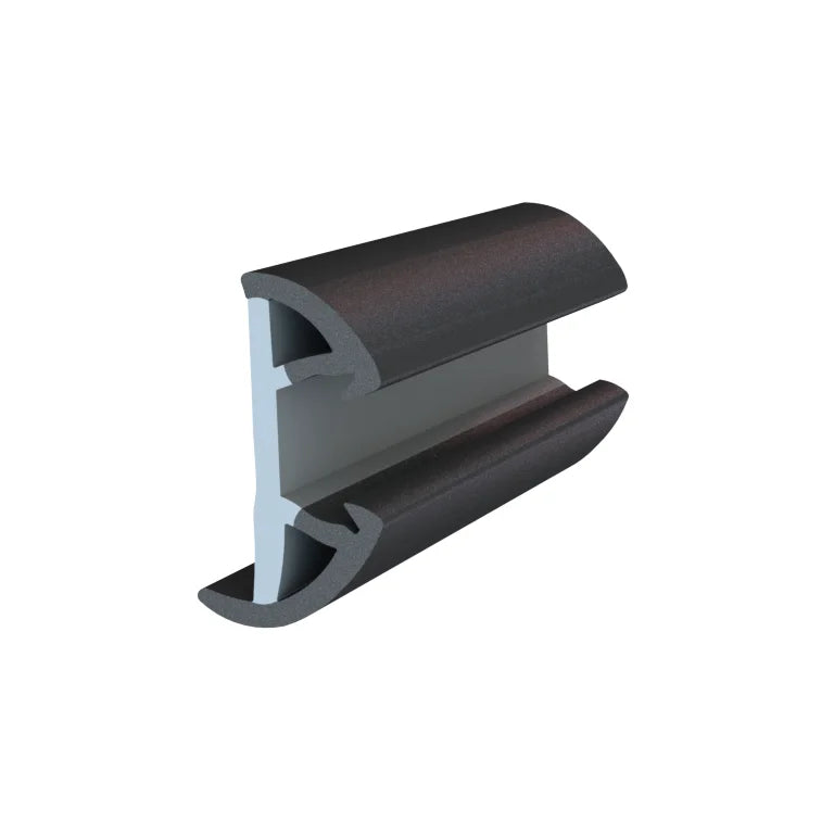 TACO Marine SuproFlex Semi-Rigid Vinyl Rub Rail Kit, 1-5/8 in x 7/8 in x 60 ft, Vinyl Overlay Insert