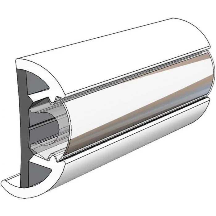 TACO Marine SuproFlex Semi-Rigid Rub Rail Kit, 2 in x 1-1/4 in, Flexible Vinyl Overlay Insert