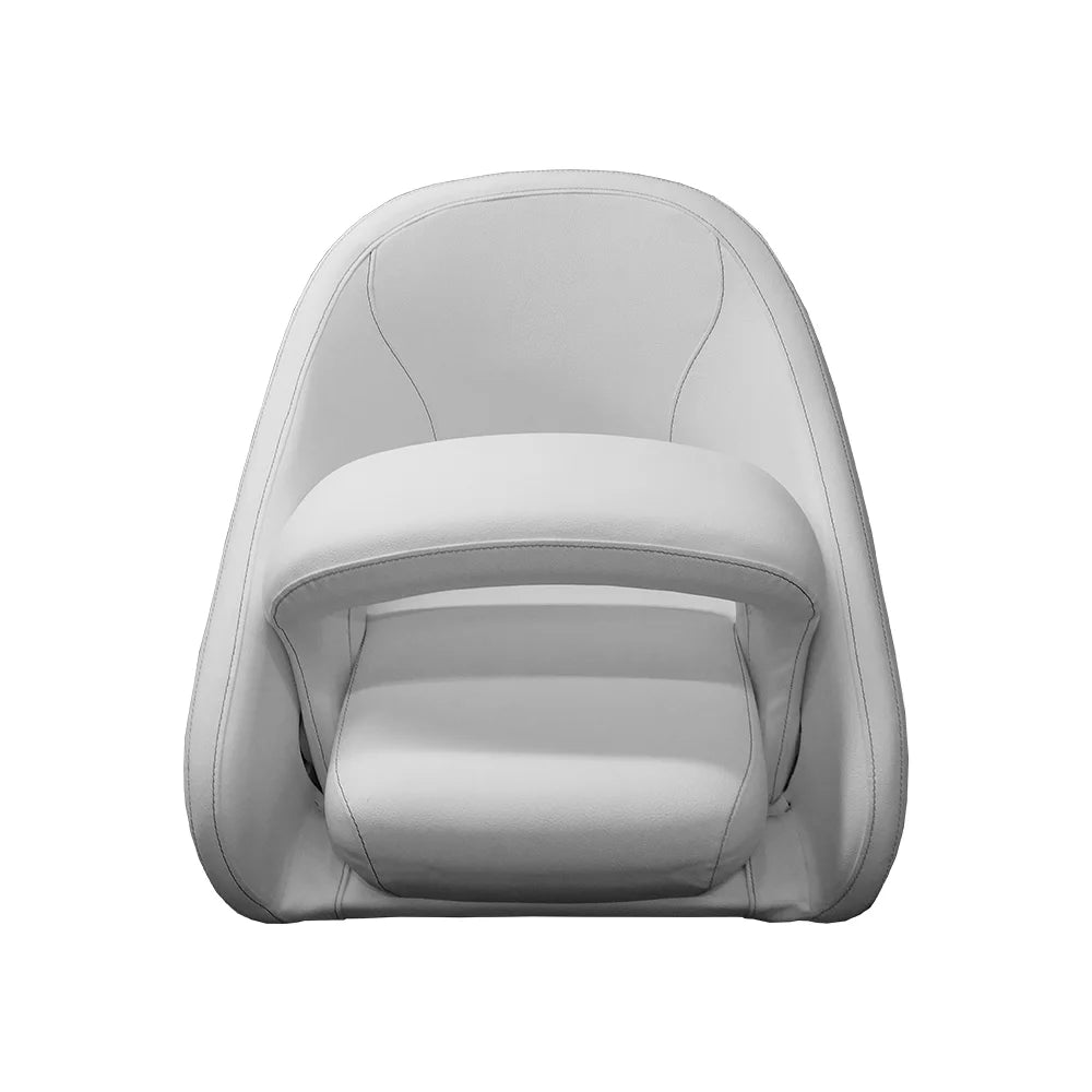 TACO Marine Caladesi Smooth Bucket Seat, 22 in x 23 in x 26 in, Adjustable Bolster, Integrated Seat Suspension, Marine-Grade Vinyl