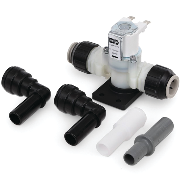 Jabsco Quiet Flush Solenoid Valve and Anti-Syphon Breaker, For 37045 37055 37075 and 58XX0 Toilets
