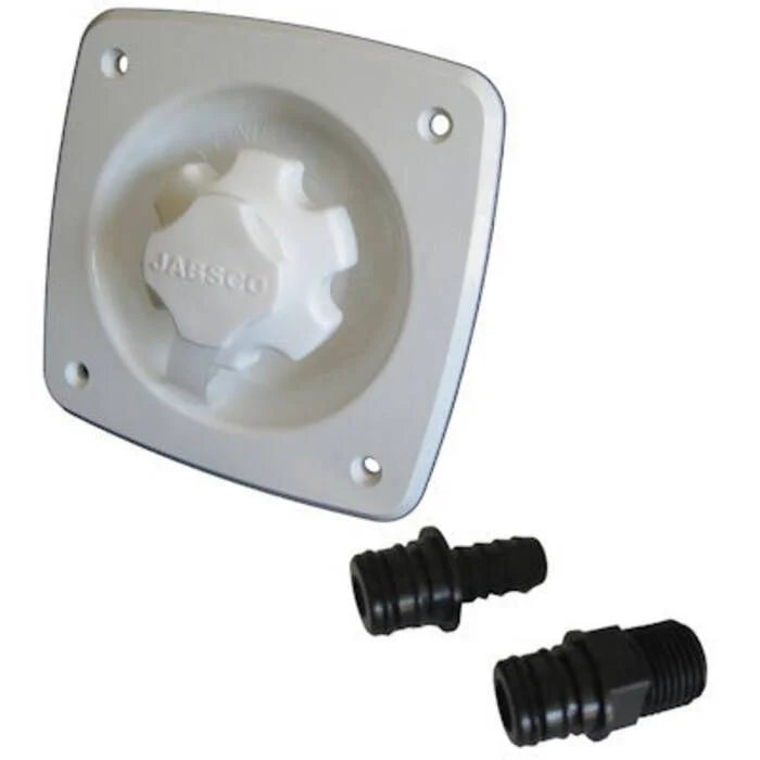 Jabsco Water Pressure Regulator, 45 PSI Output, Flush Mount, Backflow Preventer, Removable Strainer