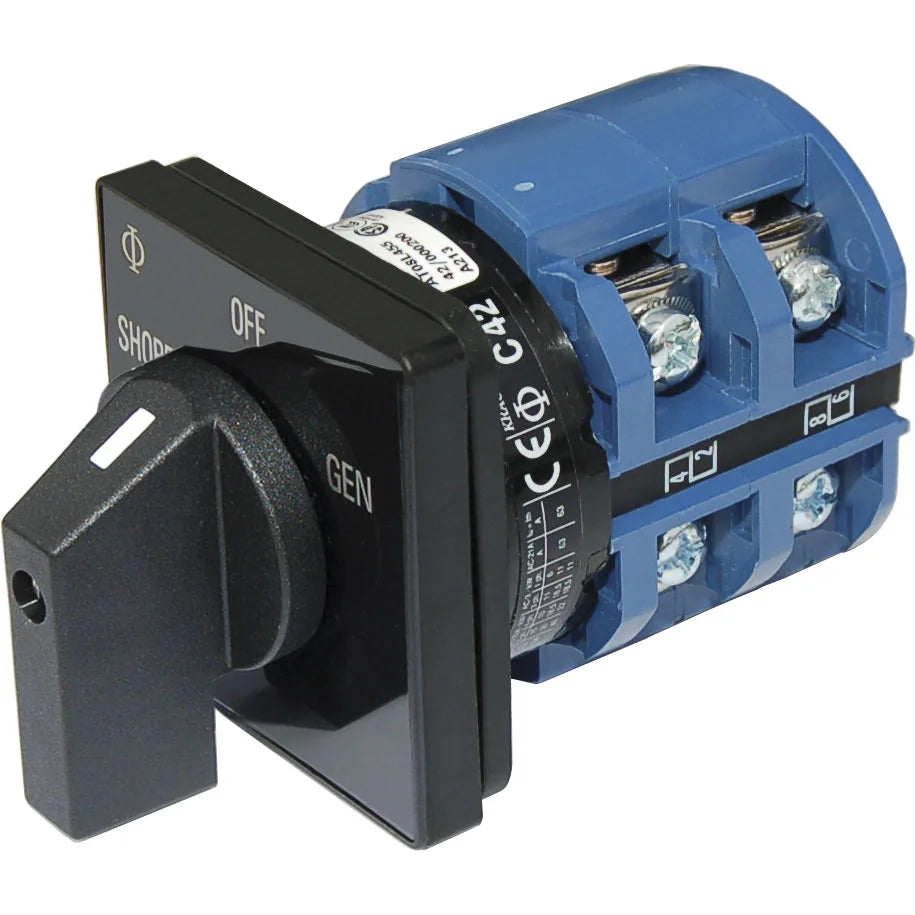 Blue Sea Systems AC Rotary Source Selector Switch, 2-Pole, 120/230V AC, Single Output