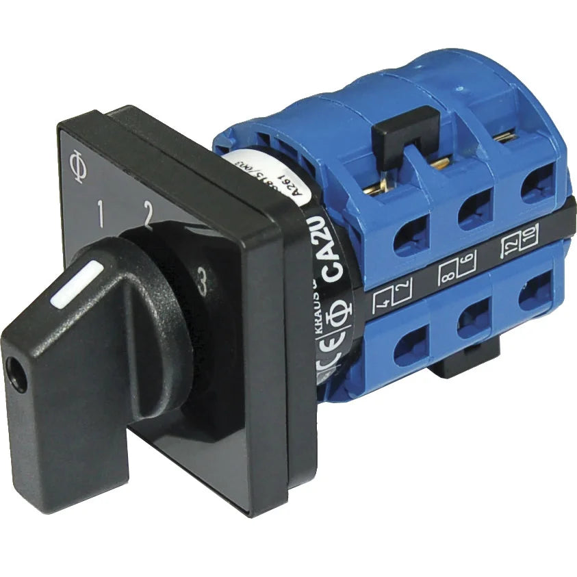 Blue Sea Systems AC Rotary Source Selector Switch, 2-Pole, 120/230V AC, Single Output
