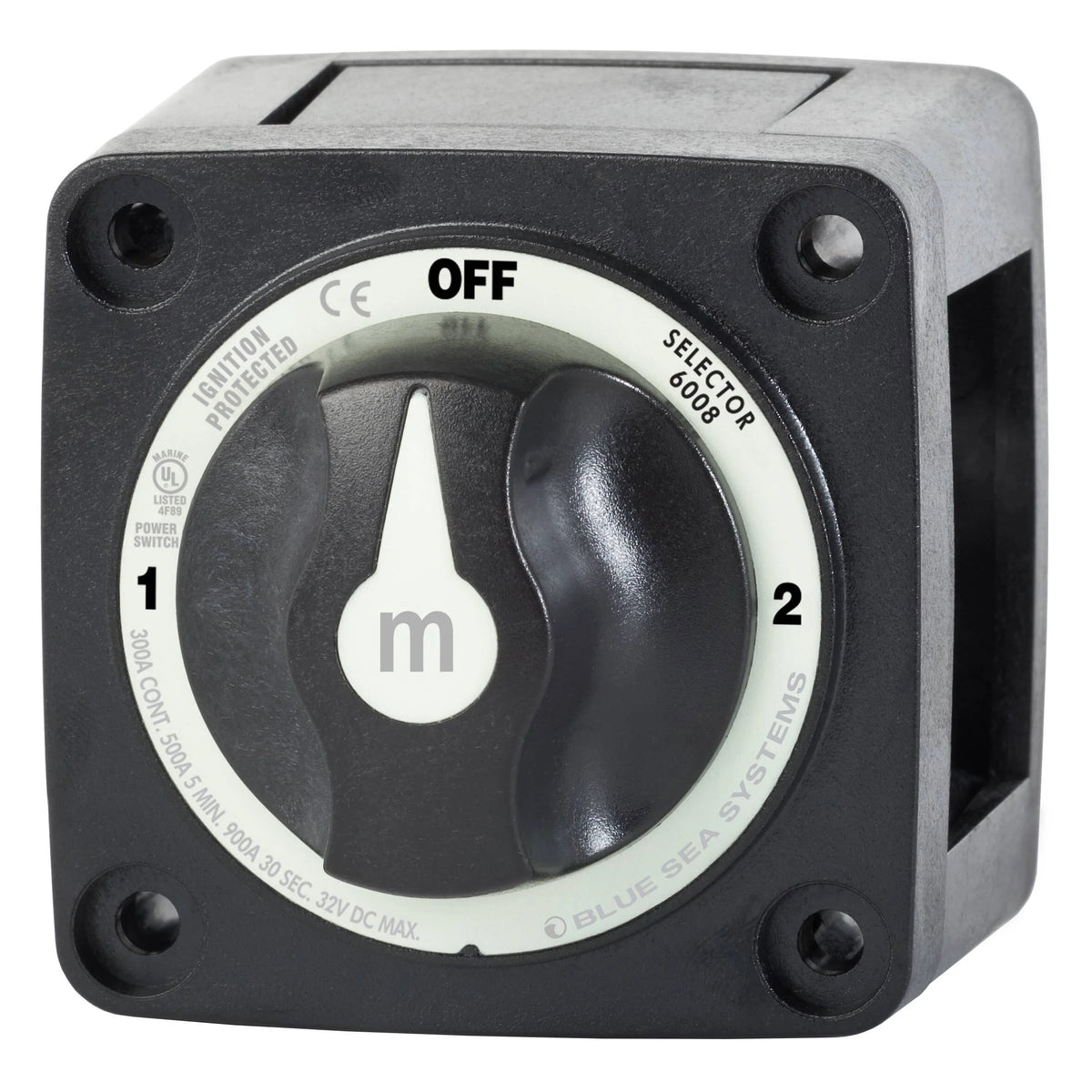 Blue Sea Systems m-Series Selector 3 Position Battery Switch, 32V DC, 300A, IP66