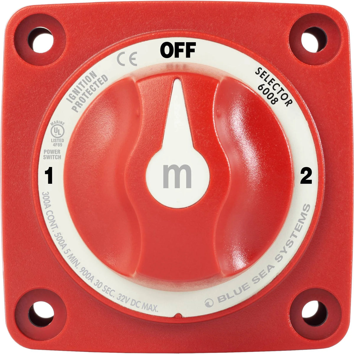 Blue Sea Systems m-Series Selector 3 Position Battery Switch, 32V DC, 300A, IP66